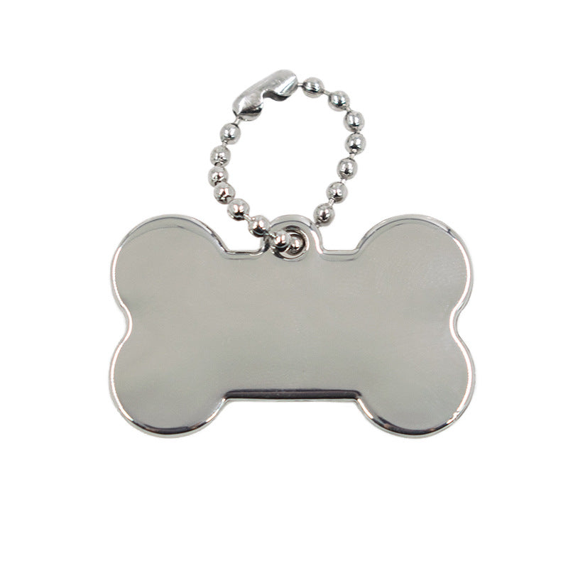Customizable pet nameplate, laser engraved cat tag, ID tag with chain pendant, pet anti lost metal dog tag