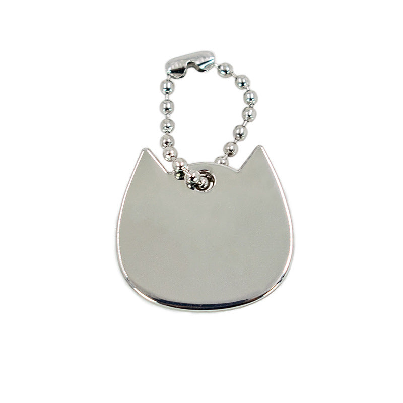 Customizable pet nameplate, laser engraved cat tag, ID tag with chain pendant, pet anti lost metal dog tag