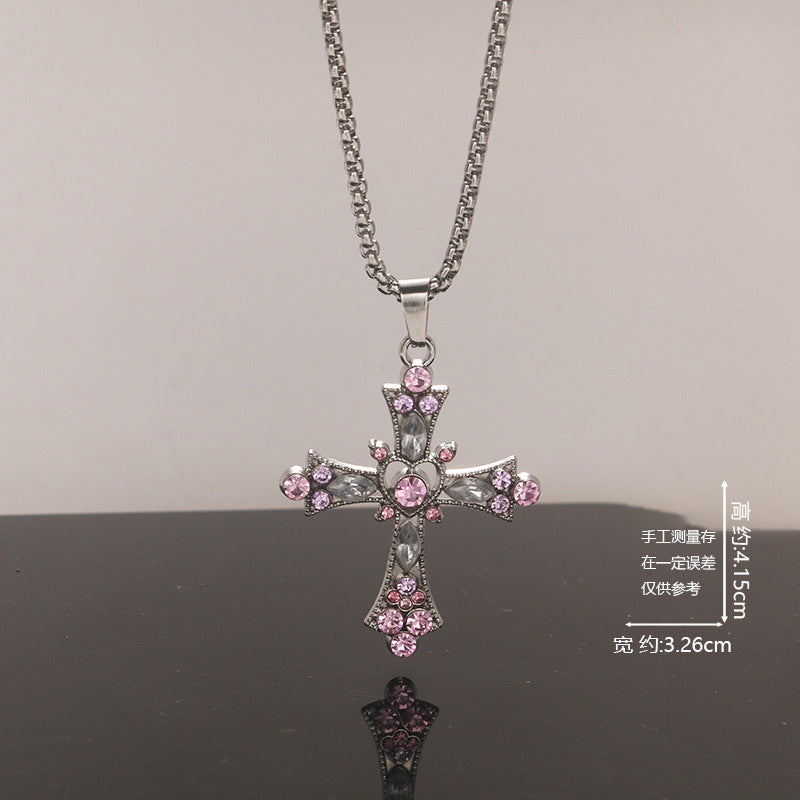 European and American jewelry, titanium steel necklaces, various cross pendants, simple retro accessories that do not fade