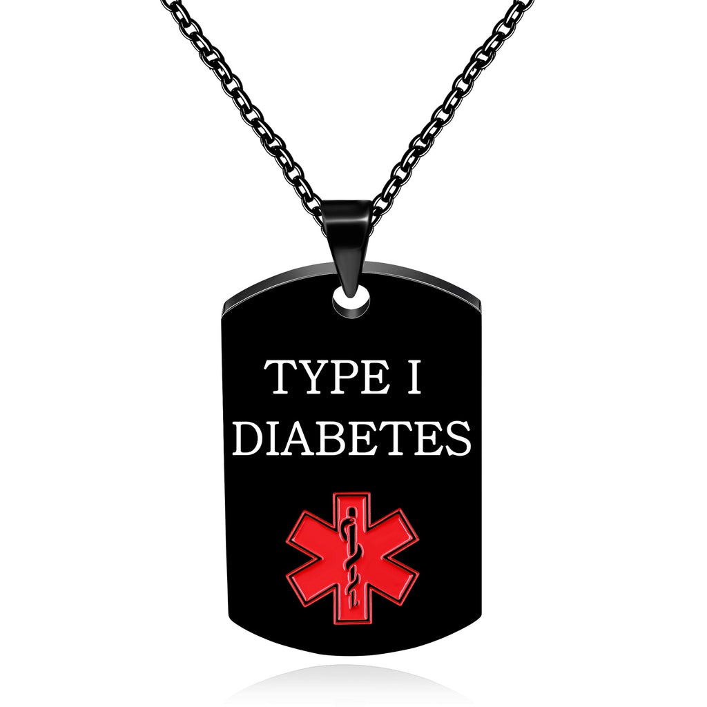 Cross border European and American stainless steel military medical logo, laser engraved disease identification card necklace