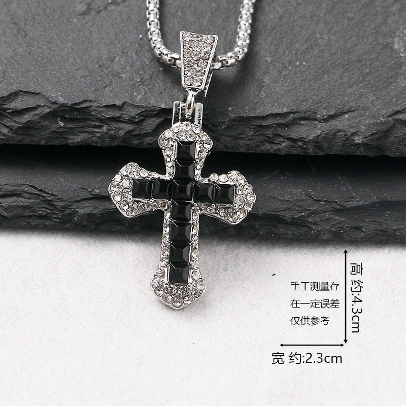 European and American jewelry, titanium steel necklaces, various cross pendants, simple retro accessories that do not fade