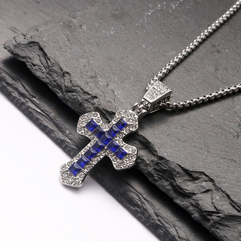 European and American jewelry, titanium steel necklaces, various cross pendants, simple retro accessories that do not fade