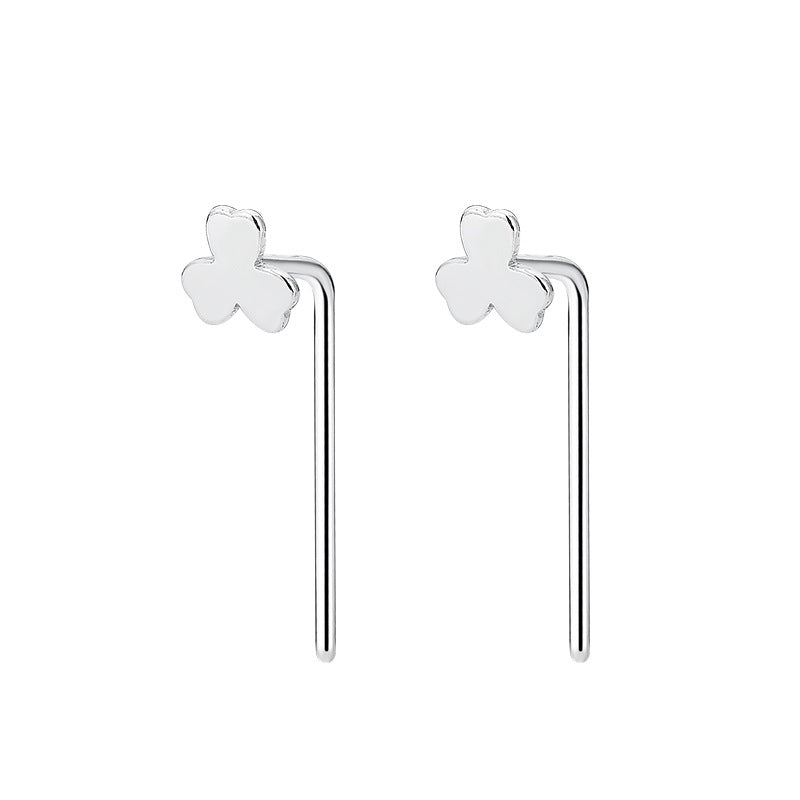 New S999 Fashionable and Simple Ins Style Snowflake Love Clover Female Ear Hook Earnail