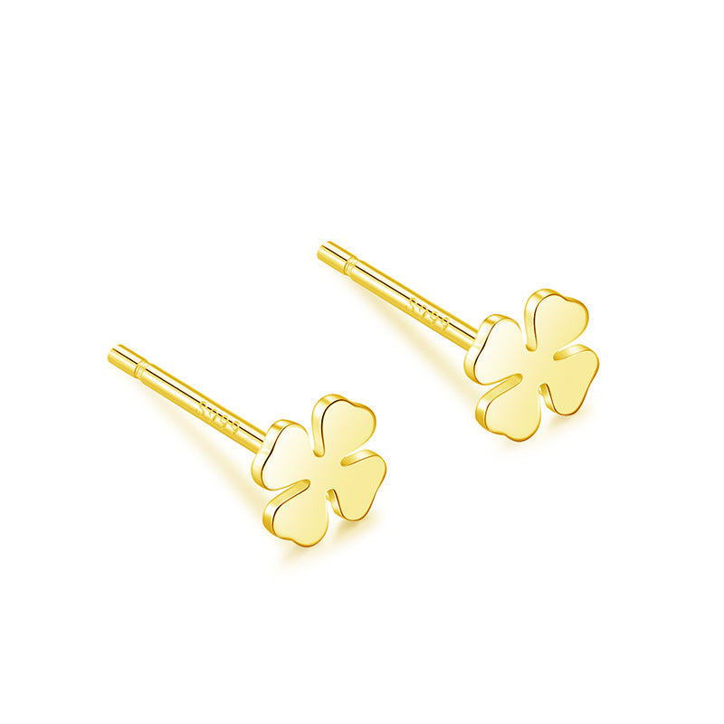 S999 pure silver earrings with feminine temperament, Korean personality, simple love, stars, light luxury, high-end feeling, earrings, retro earrings
