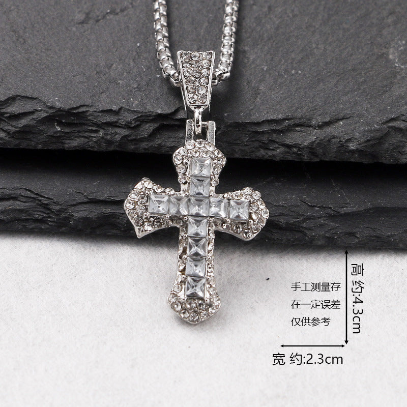 European and American jewelry, titanium steel necklaces, various cross pendants, simple retro accessories that do not fade