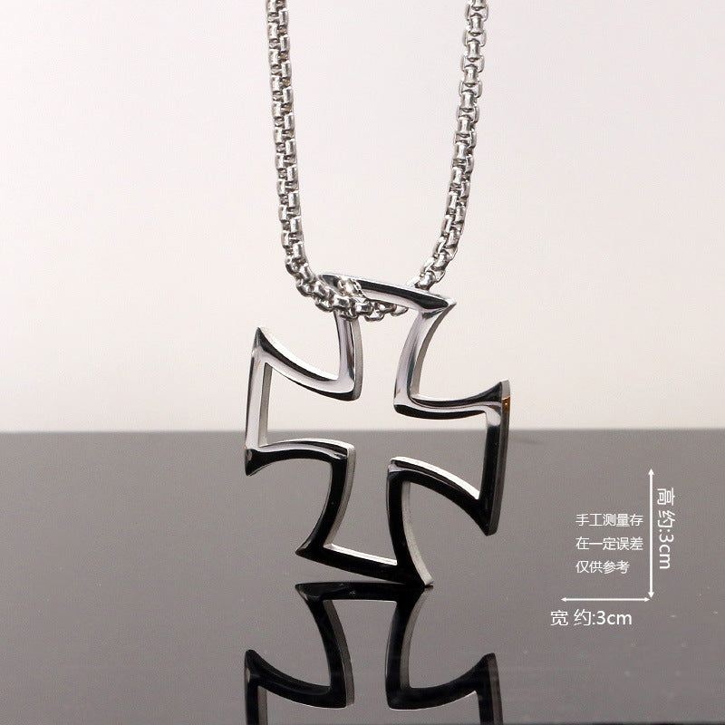 European and American jewelry, titanium steel necklaces, various cross pendants, simple retro accessories that do not fade