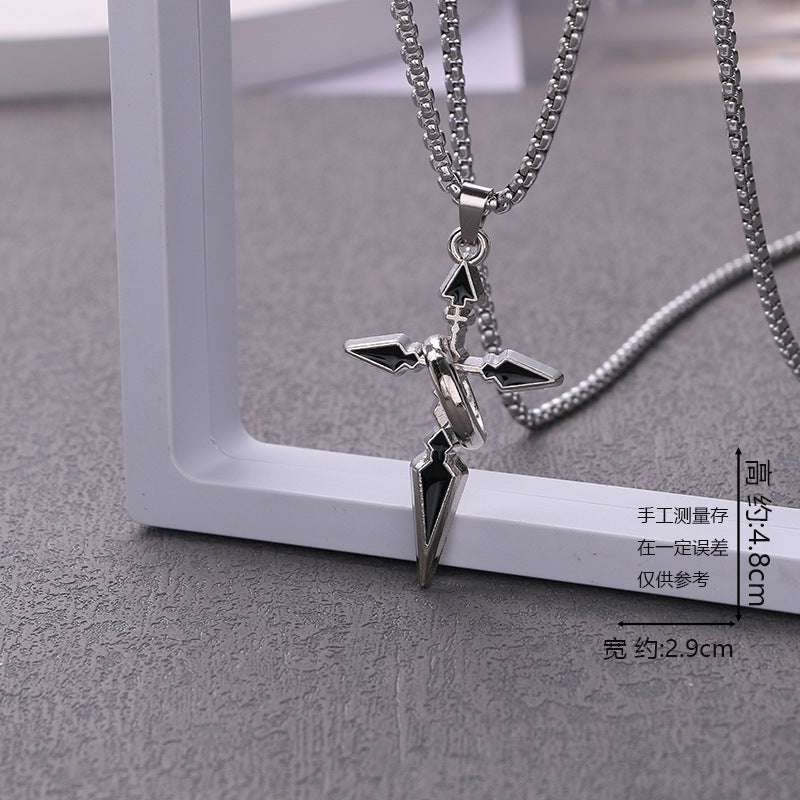 European and American jewelry, titanium steel necklaces, various cross pendants, simple retro accessories that do not fade