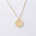 Cross border mirror stainless steel disc pendant necklace DIY engravable circular disc short necklace collarbone necklace