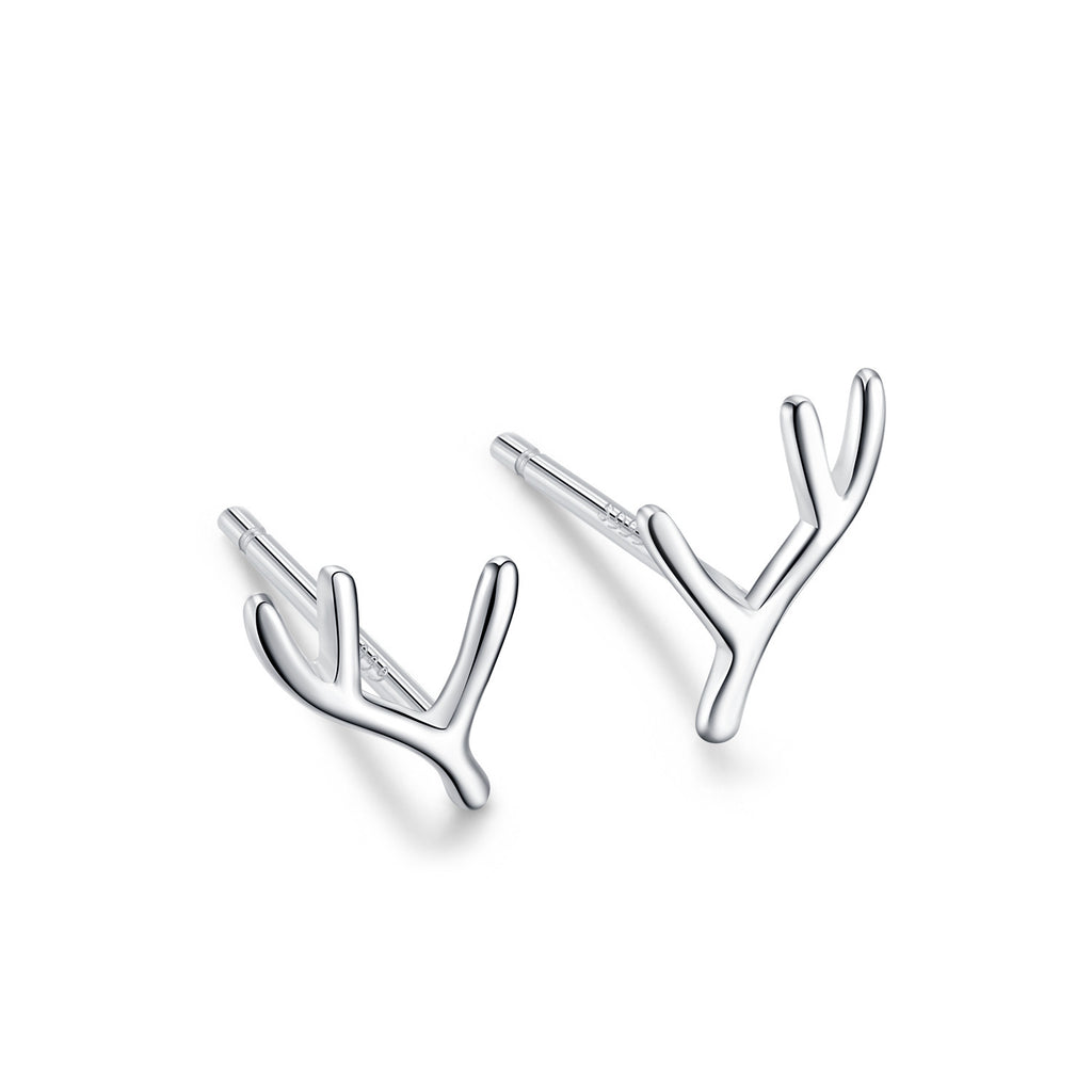S999 pure silver foot silver simple ear hole, one week earrings, female ear bone temperament, niche, non removable earrings, ear sticks, earrings, accessories