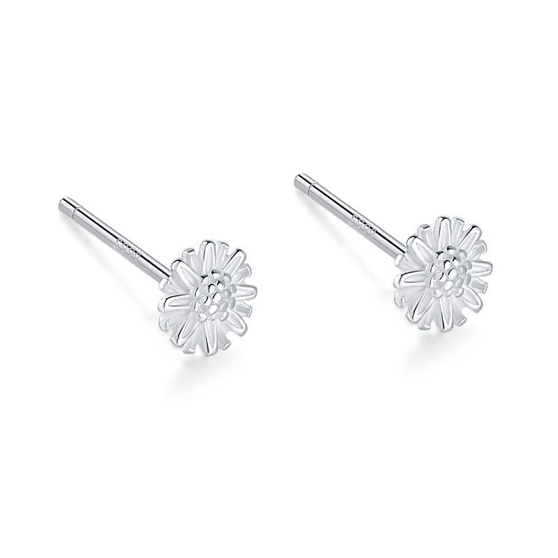 S999 pure silver foot silver simple ear hole, one week earrings, female ear bone temperament, niche, non removable earrings, ear sticks, earrings, accessories