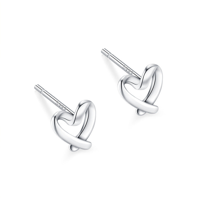S999 pure silver foot silver simple ear hole, one week earrings, female ear bone temperament, niche, non removable earrings, ear sticks, earrings, accessories