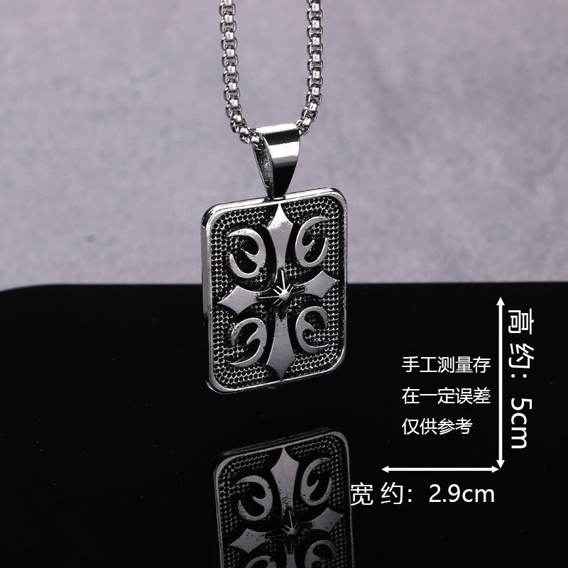 European and American jewelry, titanium steel necklaces, various cross pendants, simple retro accessories that do not fade