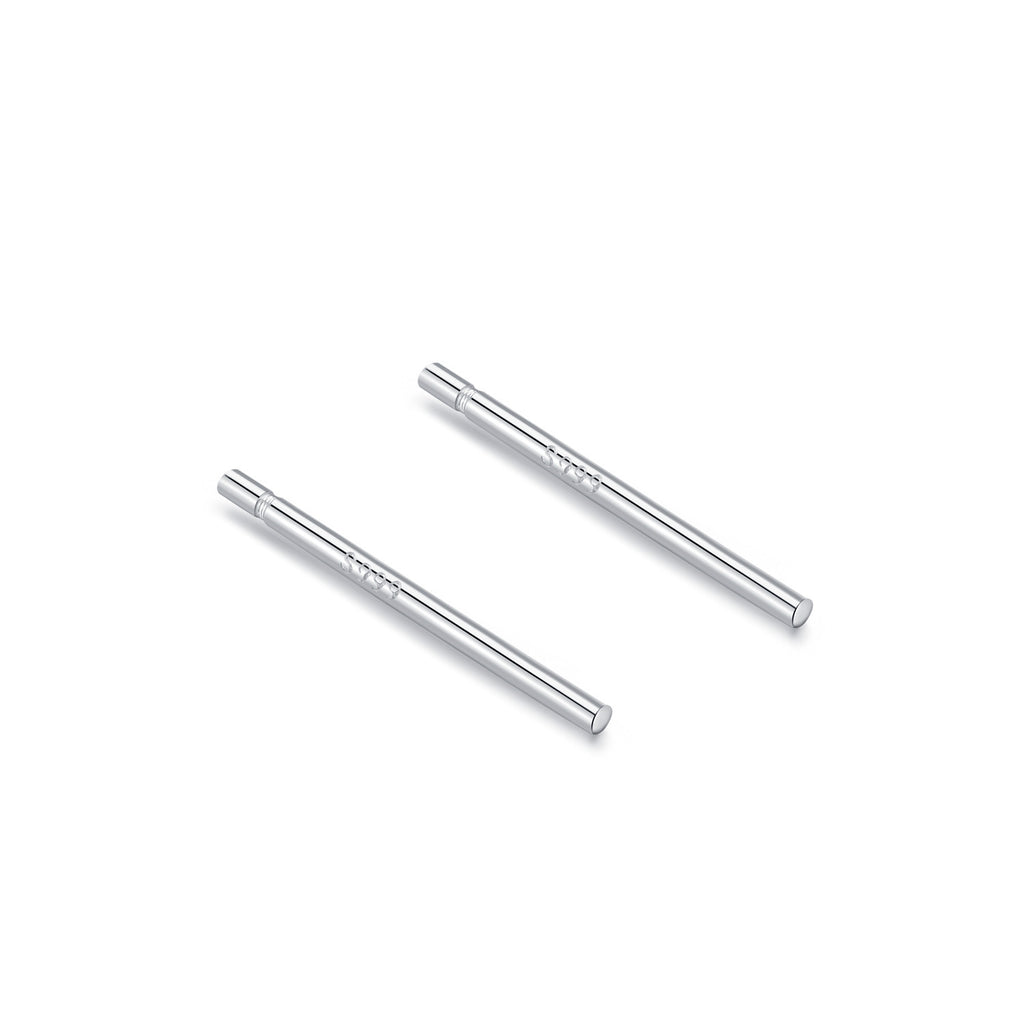 S999 pure silver foot silver simple ear hole, one week earrings, female ear bone temperament, niche, non removable earrings, ear sticks, earrings, accessories