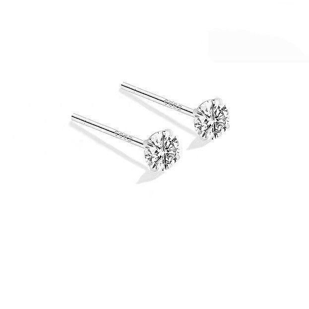 S999 pure silver foot silver simple ear hole, one week earrings, female ear bone temperament, niche, non removable earrings, ear sticks, earrings, accessories
