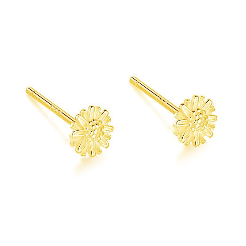S999 pure silver earrings with feminine temperament, Korean personality, simple love, stars, light luxury, high-end feeling, earrings, retro earrings