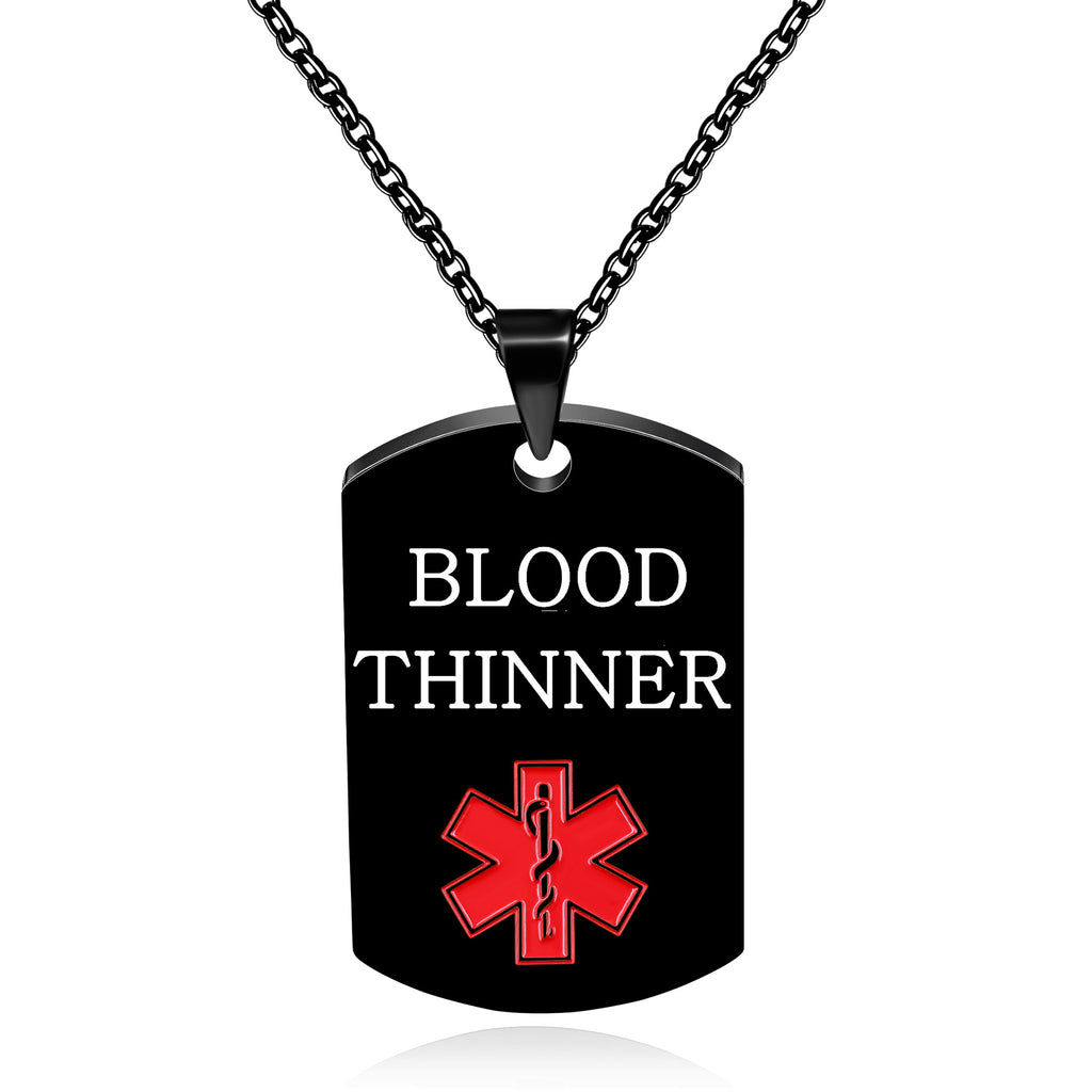 Cross border European and American stainless steel military medical logo, laser engraved disease identification card necklace