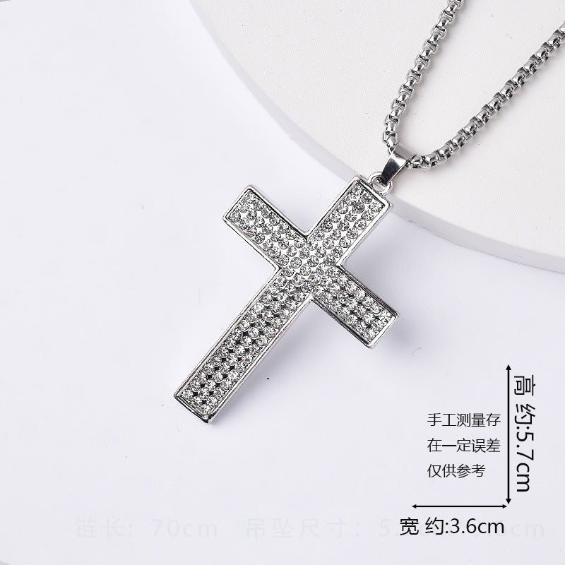 European and American jewelry, titanium steel necklaces, various cross pendants, simple retro accessories that do not fade