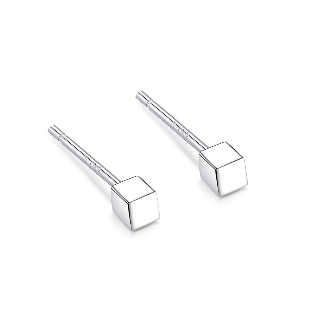 S999 pure silver foot silver simple ear hole, one week earrings, female ear bone temperament, niche, non removable earrings, ear sticks, earrings, accessories
