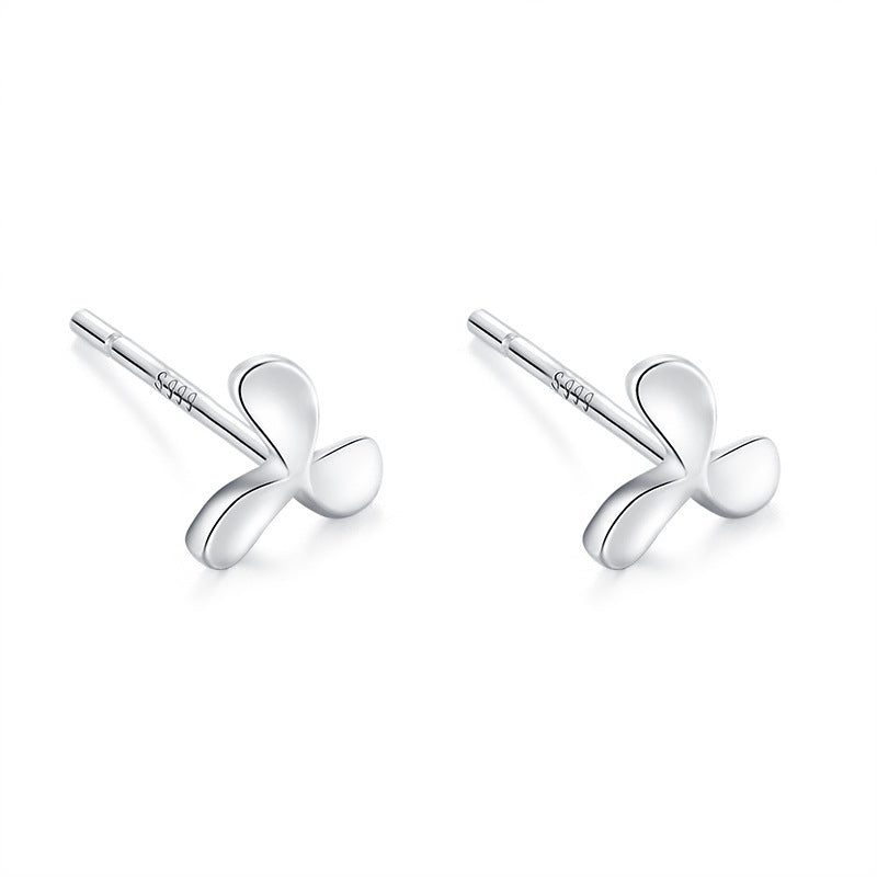 S999 pure silver foot silver simple ear hole, one week earrings, female ear bone temperament, niche, non removable earrings, ear sticks, earrings, accessories