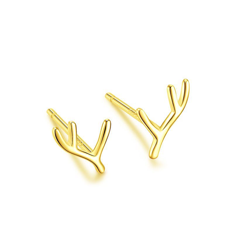 S999 pure silver earrings with feminine temperament, Korean personality, simple love, stars, light luxury, high-end feeling, earrings, retro earrings