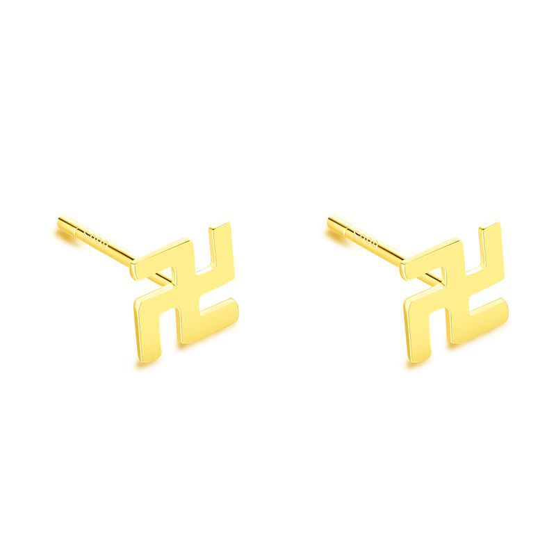S999 pure silver earrings with feminine temperament, Korean personality, simple love, stars, light luxury, high-end feeling, earrings, retro earrings