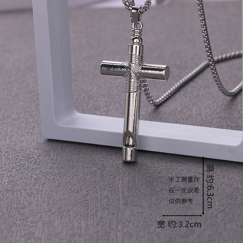 European and American jewelry, titanium steel necklaces, various cross pendants, simple retro accessories that do not fade