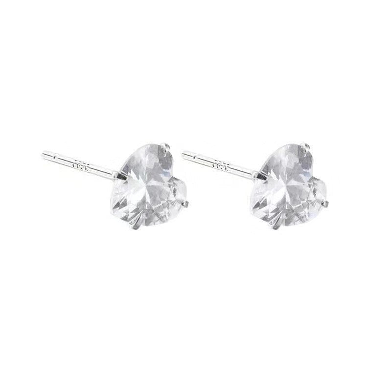 S999 pure silver foot silver simple ear hole, one week earrings, female ear bone temperament, niche, non removable earrings, ear sticks, earrings, accessories