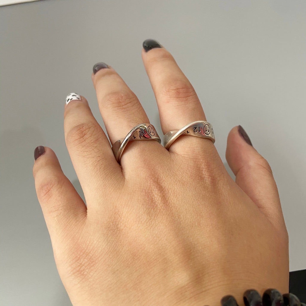 European and American design for vintage rings, copper gold-plated Mobius rings, carved unisex rings for men and women
