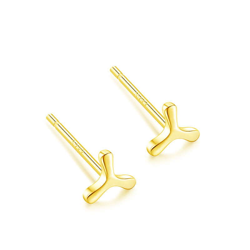 S999 pure silver earrings with feminine temperament, Korean personality, simple love, stars, light luxury, high-end feeling, earrings, retro earrings