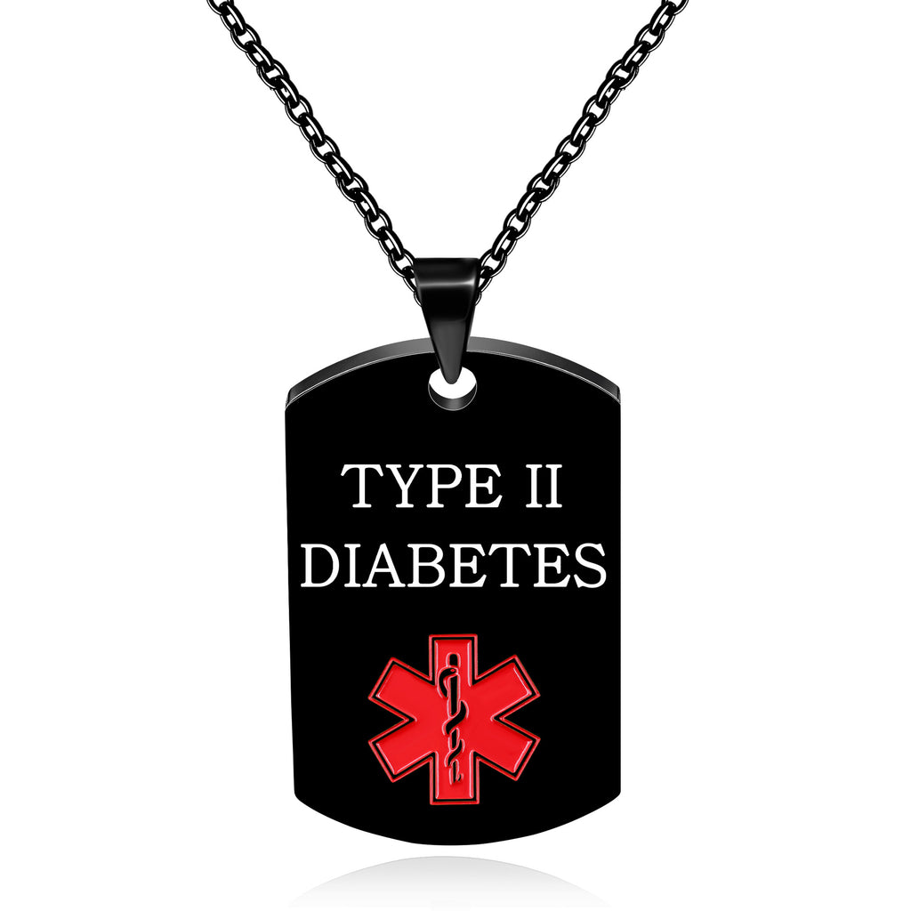 Cross border European and American stainless steel military medical logo, laser engraved disease identification card necklace