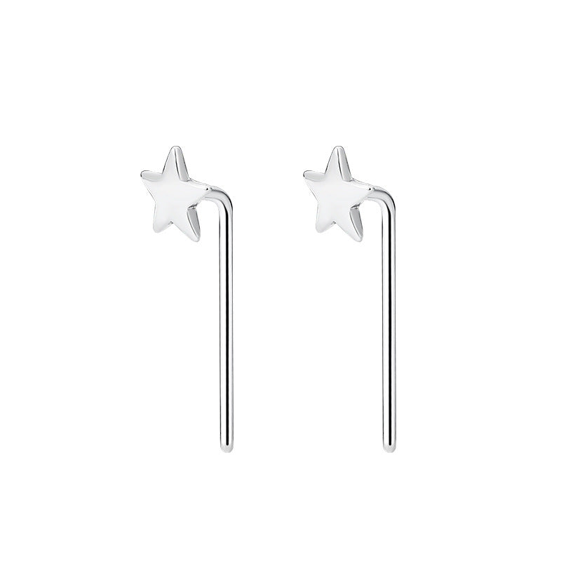 New S999 Fashionable and Simple Ins Style Snowflake Love Clover Female Ear Hook Earnail