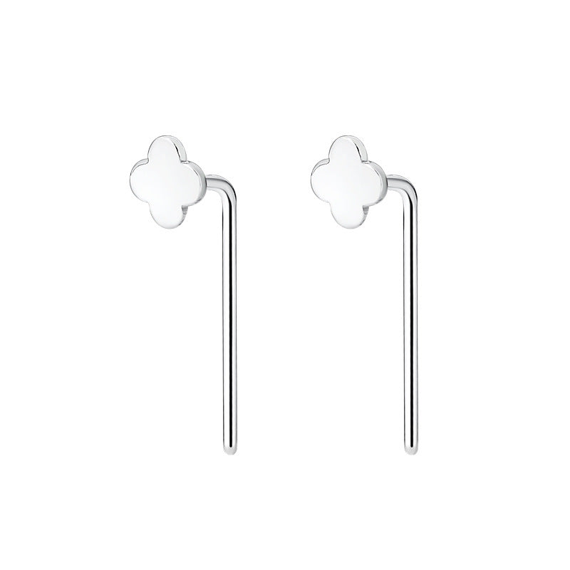 New S999 Fashionable and Simple Ins Style Snowflake Love Clover Female Ear Hook Earnail