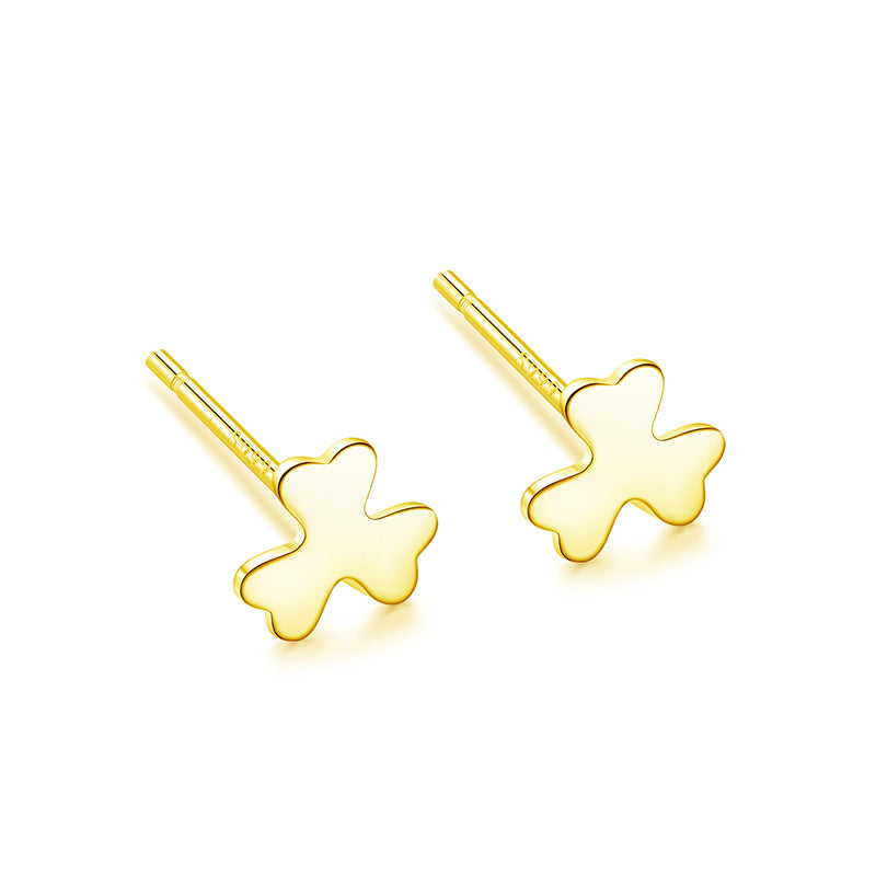 S999 pure silver earrings with feminine temperament, Korean personality, simple love, stars, light luxury, high-end feeling, earrings, retro earrings