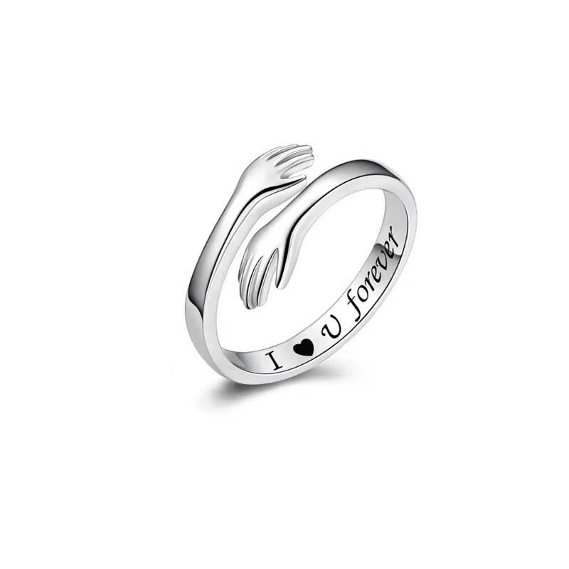 Couple's rings, a couple's silver ring, female original niche design, engraved words, commemorative item, gift for boyfriend