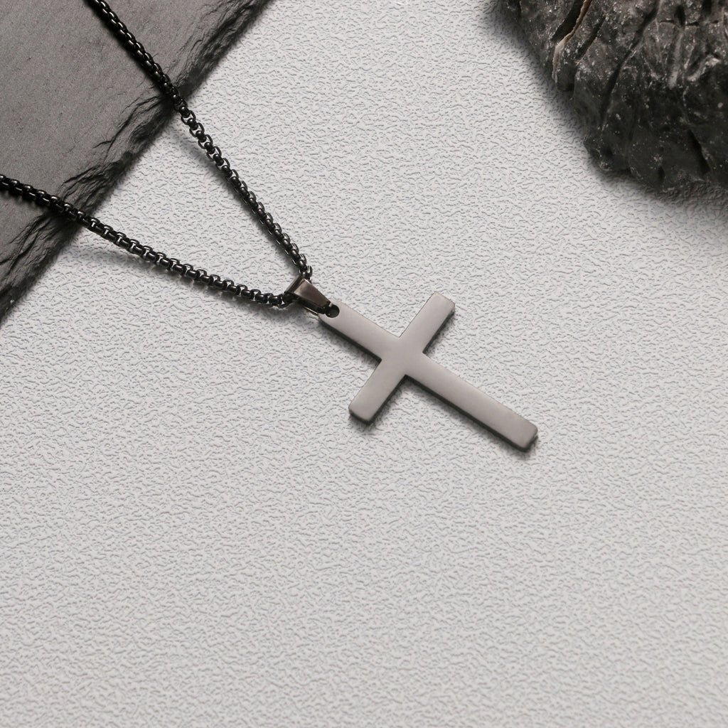 European and American jewelry, titanium steel necklaces, various cross pendants, simple retro accessories that do not fade