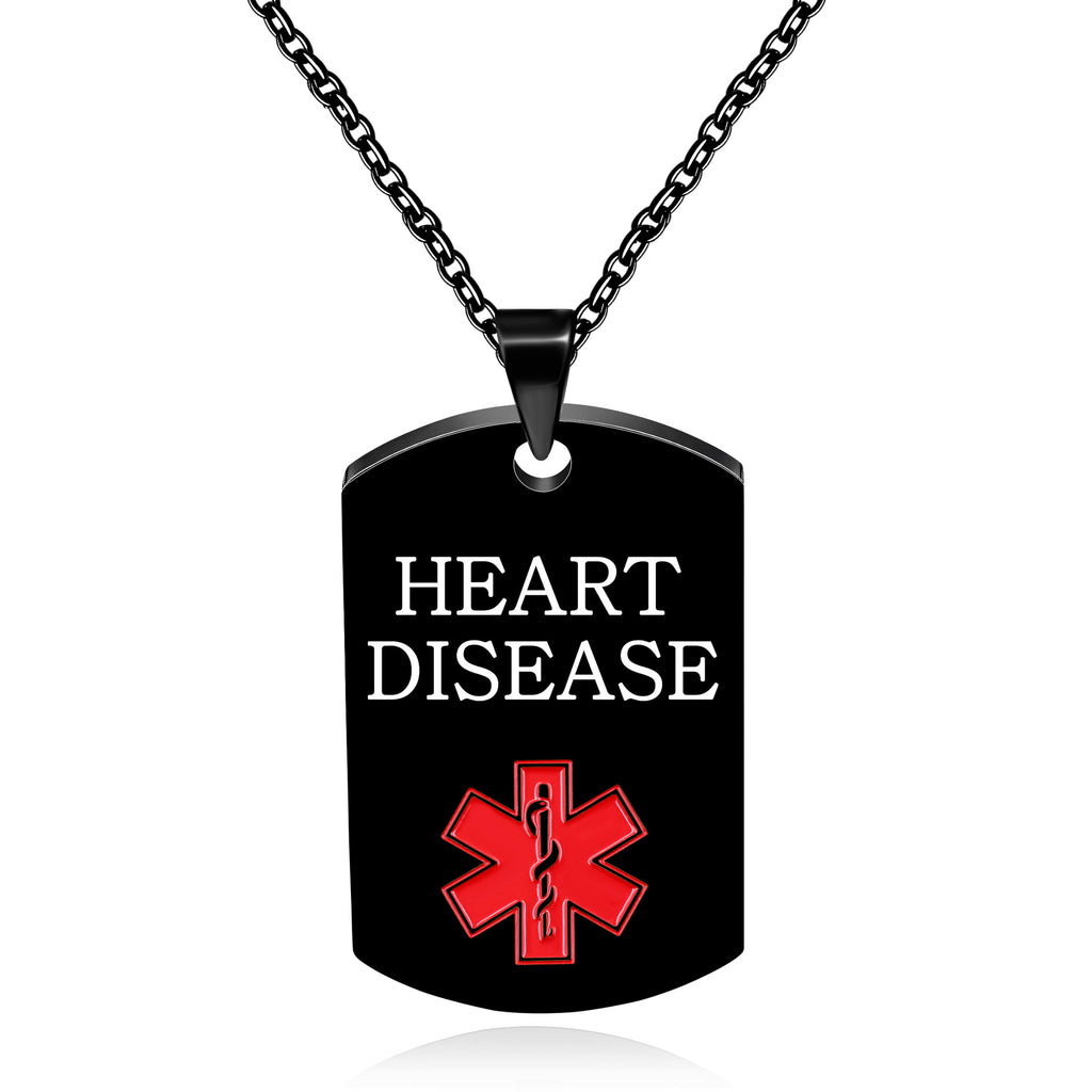 Cross border European and American stainless steel military medical logo, laser engraved disease identification card necklace