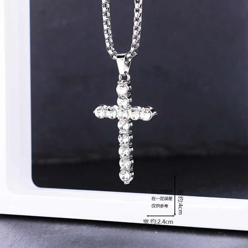 European and American jewelry, titanium steel necklaces, various cross pendants, simple retro accessories that do not fade