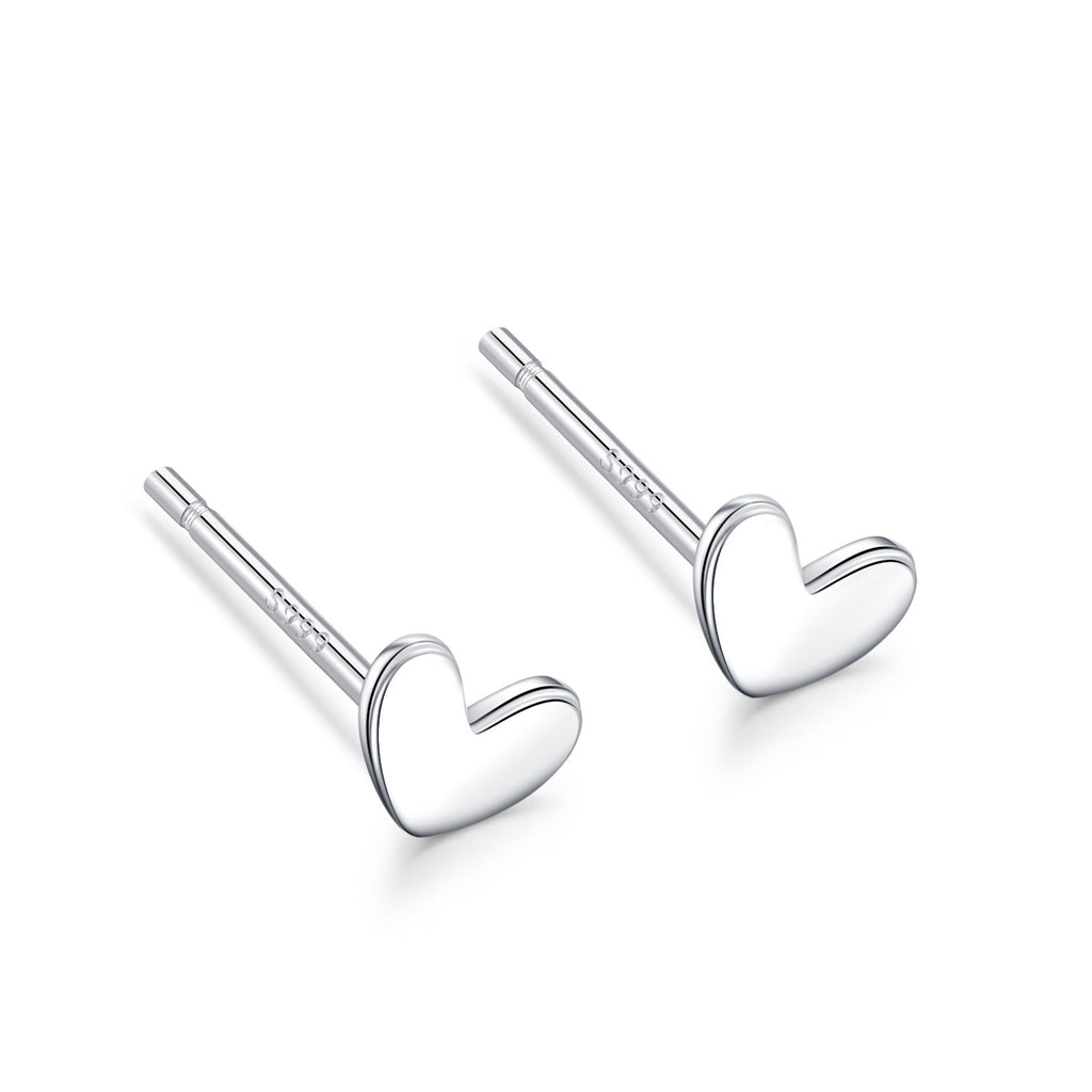 S999 pure silver foot silver simple ear hole, one week earrings, female ear bone temperament, niche, non removable earrings, ear sticks, earrings, accessories