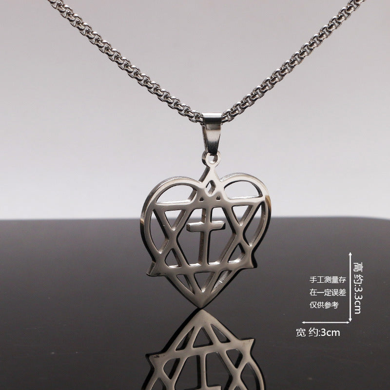 European and American jewelry, titanium steel necklaces, various cross pendants, simple retro accessories that do not fade