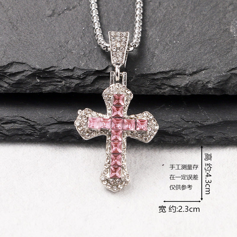 European and American jewelry, titanium steel necklaces, various cross pendants, simple retro accessories that do not fade