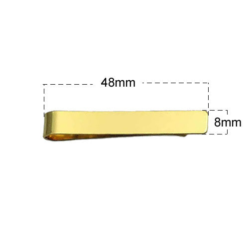 Cross border men's tie clip, stainless steel tie clip, personalized engraved logo