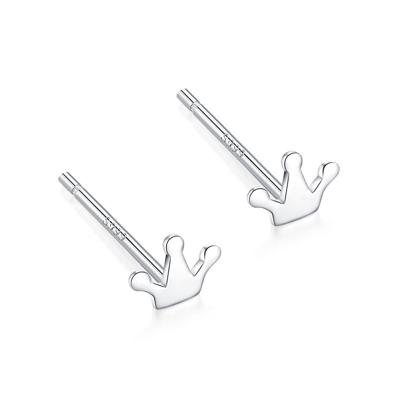 S999 pure silver foot silver simple ear hole, one week earrings, female ear bone temperament, niche, non removable earrings, ear sticks, earrings, accessories