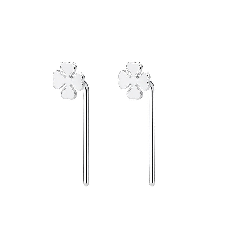 New S999 Fashionable and Simple Ins Style Snowflake Love Clover Female Ear Hook Earnail