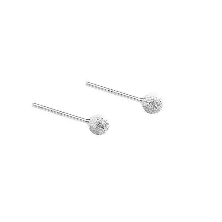 S999 pure silver foot silver simple ear hole, one week earrings, female ear bone temperament, niche, non removable earrings, ear sticks, earrings, accessories