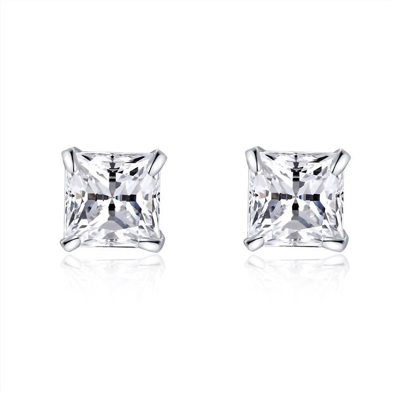 S999 pure silver foot silver simple ear hole, one week earrings, female ear bone temperament, niche, non removable earrings, ear sticks, earrings, accessories