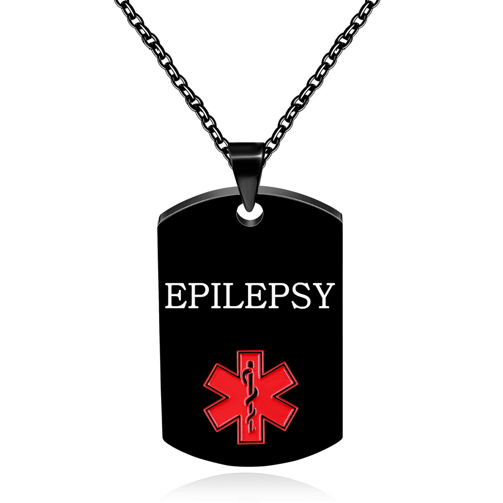 Cross border European and American stainless steel military medical logo, laser engraved disease identification card necklace